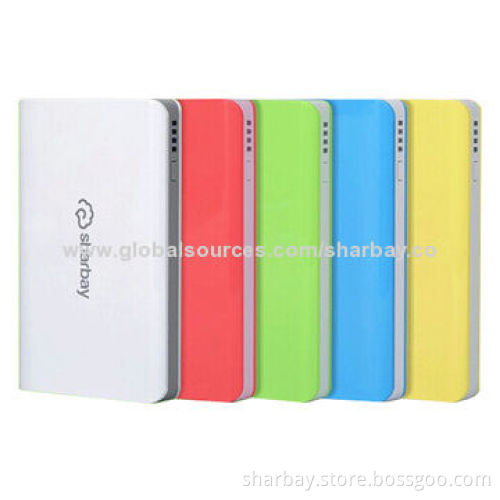 Dual USB Port Power Banks with 6,000mAh Capacity, 5V/1A and 5V/2.1A Output, 5V/1A Input, Ultra-thinNew